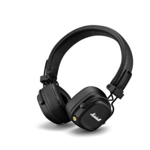 Marshall Major IV Wireless On Ear Headphones with 80  Hours of Playtime  Multi Dimensional Control Knob  Wireless Charging  Black