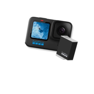 GoPro Hero11 with Enduro Rechargeable Battery Bundle   Waterproof Action Camera with Front LCD and Touch Rear Screens  27MP Photos  1 Year INTL Warranty   1 Year in Warranty