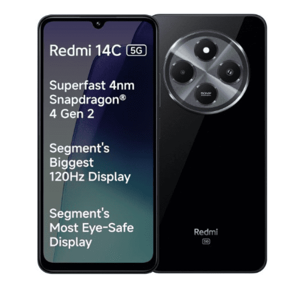 Redmi 14C 5G  Stardust Purple   Superfast 4nm Snapdragon 4 Gen 2   120Hz 17.47cm  6.88     Display   5160mAh Battery   50MP Dual Camera   Premium Starlight Design