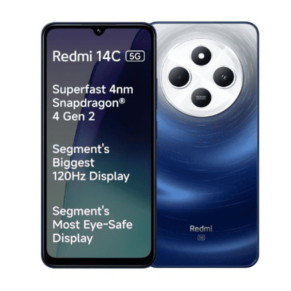 Redmi 14C 5G  Stardust Purple   Superfast 4nm Snapdragon 4 Gen 2   120Hz 17.47cm  6.88     Display   5160mAh Battery   50MP Dual Camera   Premium Starlight Design