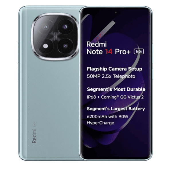 Redmi Note 14 Pro  5G Phantom Purple 50 MP Triple Camera with Telephoto   Corning Gorilla Glass Victus 2   IP 68   SD 7s Gen 3