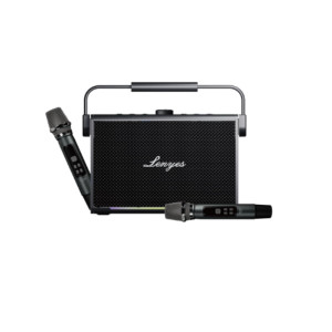 Lenyes Titan 2 Bluetooth Party Speaker 200W Peak Power  100W RMS  Dual Wireless Microphones  TWS Stereo  RGB Lights  5000mAh Battery  IPX6 Waterproof  Portable Karaoke Speaker with AUX USB TF OTG