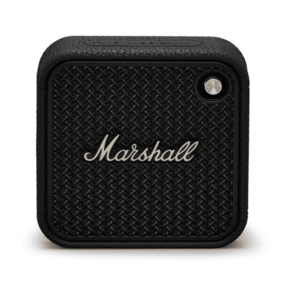 Marshall Willen II Portable Bluetooth Speaker with 17  Hours of Portable Playtime  Dust   Waterproof  IP67    Black   Brass