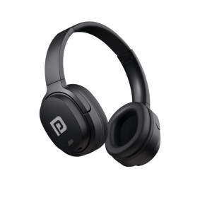 Portronics Muffs M4 Over Ear Bluetooth Headphone with Upto 40 Hours Playtime  Powerful Bass  40mm Dynamic Driver  BT 5.3V  in Built Mic  Adjustable Height  Head Cushion  Type C Fast Charging Black