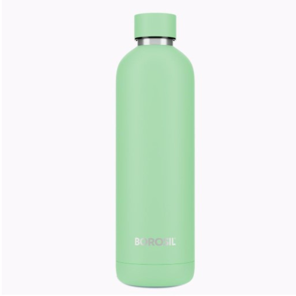 Borosil Hydra Pacific Stainless 700 ml Insulated Water Bottle   Stainless Steel Bottle   Double Wall Vacuum Insulation   12 Hours Hot   Cold   1 Year Warranty