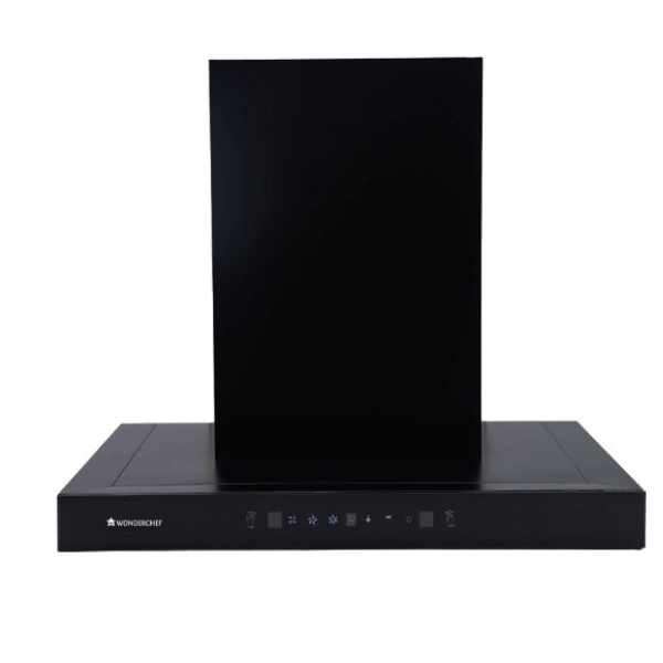 Ultima D Lite  60cm  1400 m3 hr  Auto Clean Curved Glass Chimney   Baffle Filter   Powerful Suction   Touch Control  3 Speed Motion Sensor Control   Low Noise   7 Year Warranty   Black