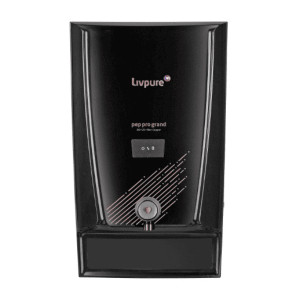 Livpure Pep Pro Grand RO UV Mineraliser Copper  15 LPH Water Purifier   Suitable for Borewell  Tanker  Municipal Water   7 L Storage Tank  Black