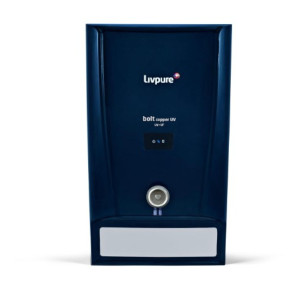 Livpure Bolt Copper UV UF Water Purifier for Home  Suitable for Municipal Water  with 7 L Storage  DARK BLUE   Not Suitable for Borewell or tanker water