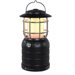 Portronics ilumi II 16W HD Sound Bluetooth Speaker With LED Lamp  Upto 5 Hrs Playtime  2 LED Lantern Lamp Mode  Bluetooth V5.3  USB Port  Integrate Handle  Water Resistant  Type C Fast Charging Black