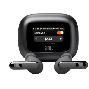 JBL New Launch Live Beam 3 TWS Hi Res Audio True ANC Earbuds Smart Case with Touch Display 48H Playtime Wireless Charging 6 Mic Multipoint Connection Ip55 Proof  Headphones App Personi Fi 3.0  Silver
